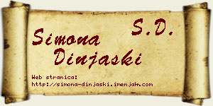Simona Dinjaški vizit kartica